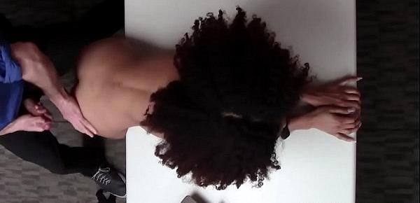  Ebony teen thief with an afro busted stealing and fuck